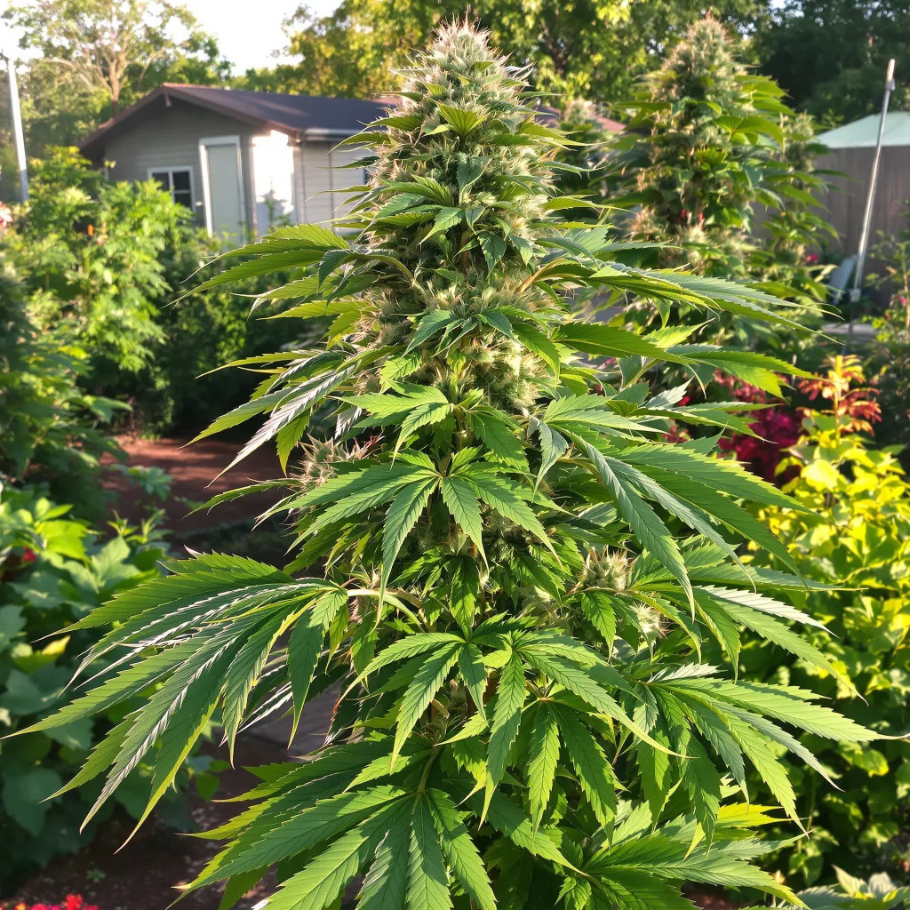 G13 Widow 65% indica / 35% sativa — flor con tricomas visibles