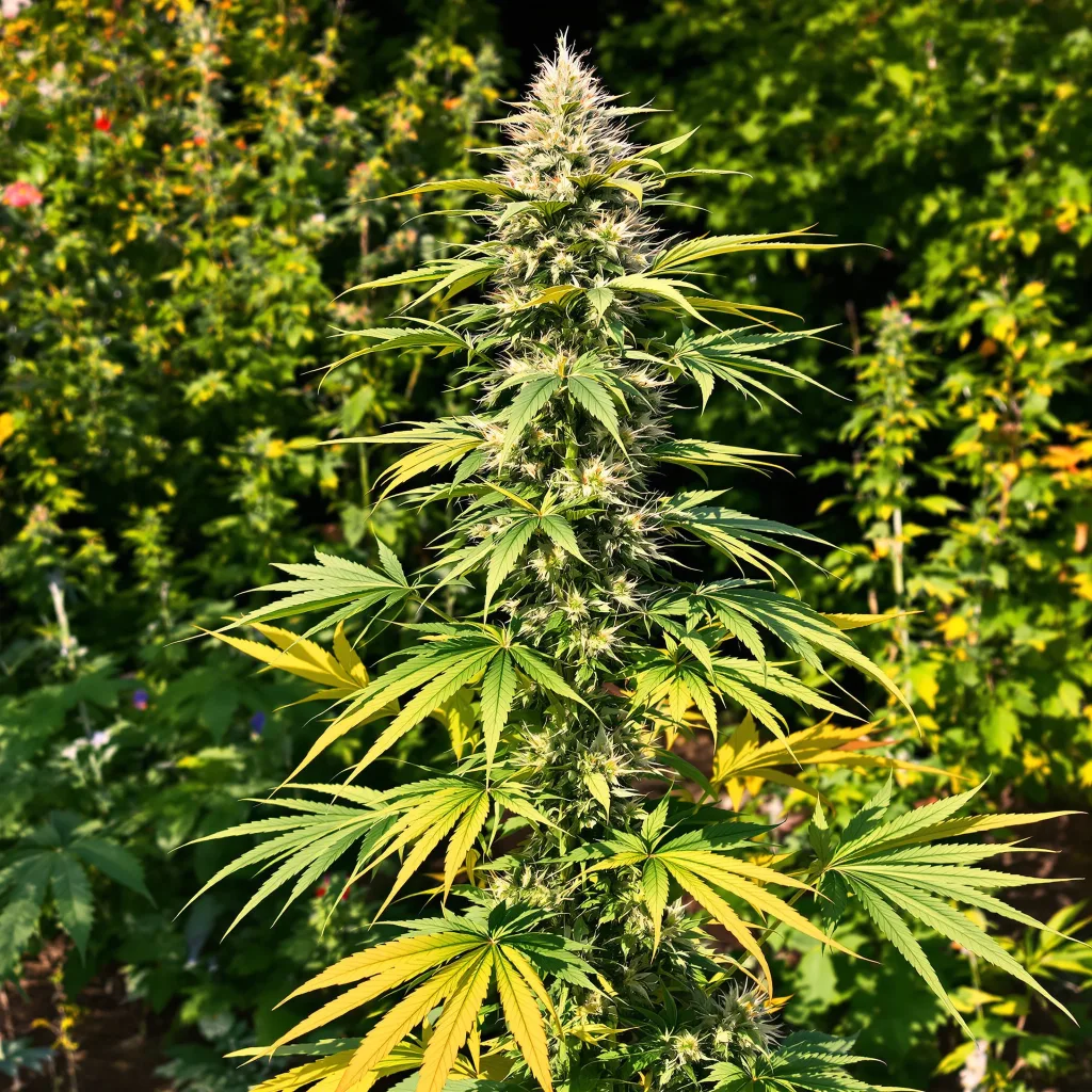 Galactic Jack 20% indica / 80% sativa — flor con tricomas visibles