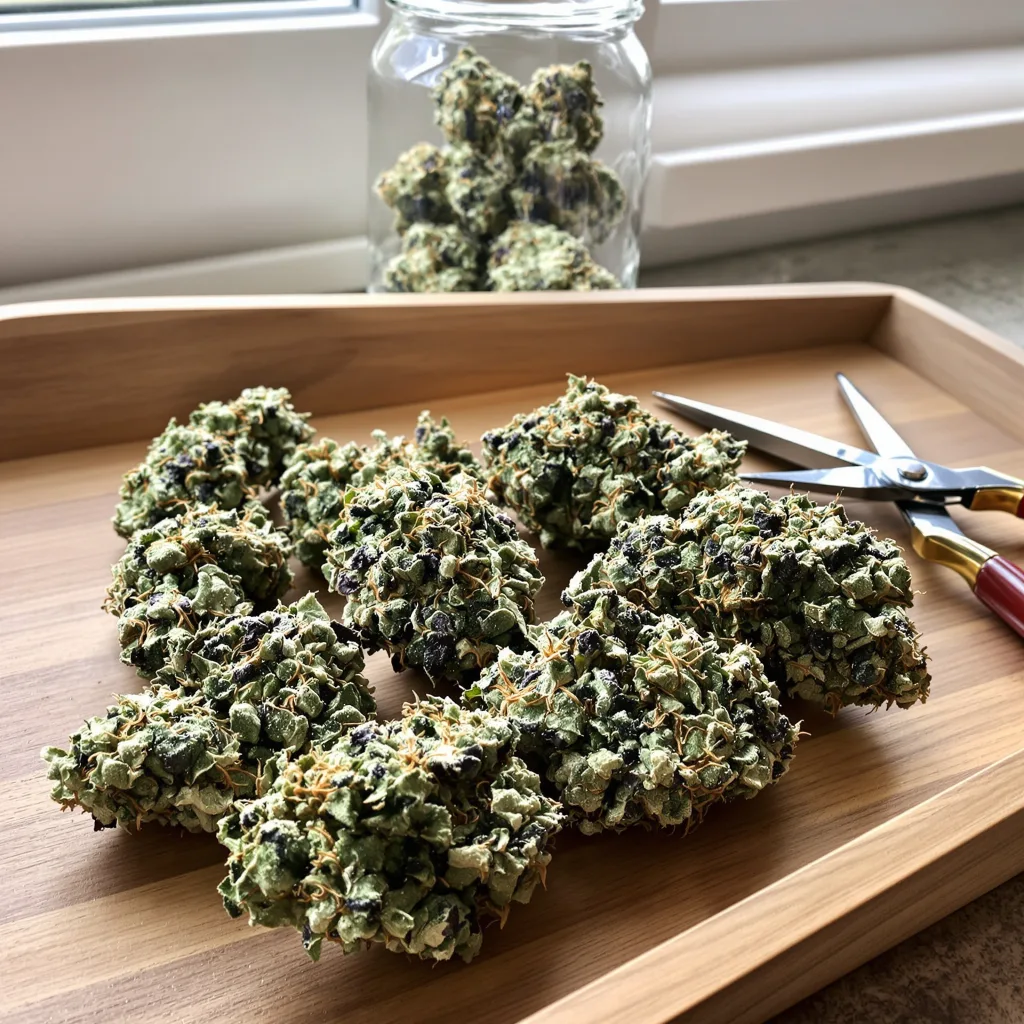Game Changer 60% indica / 40% sativa — flor con tricomas visibles
