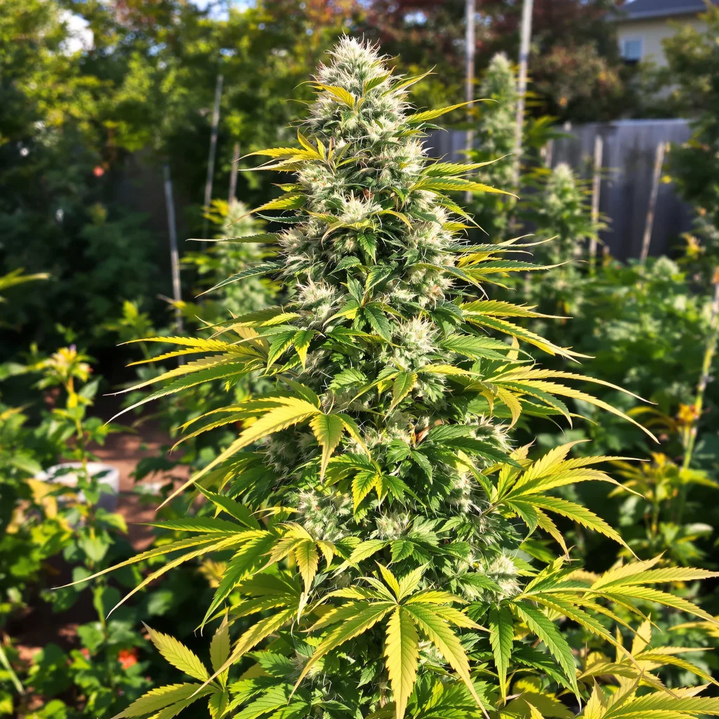 Gatekeeper OG 57% indica / 43% sativa — flor con tricomas visibles