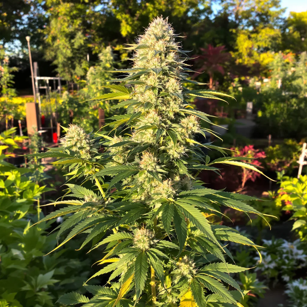 Gatekeeper OG 57% indica / 43% sativa — flor con tricomas visibles