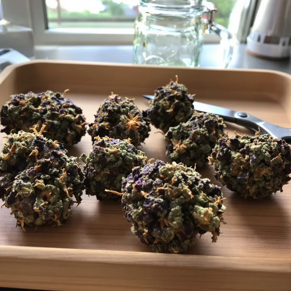 Gator Breath 88% indica / 12% sativa — flor con tricomas visibles