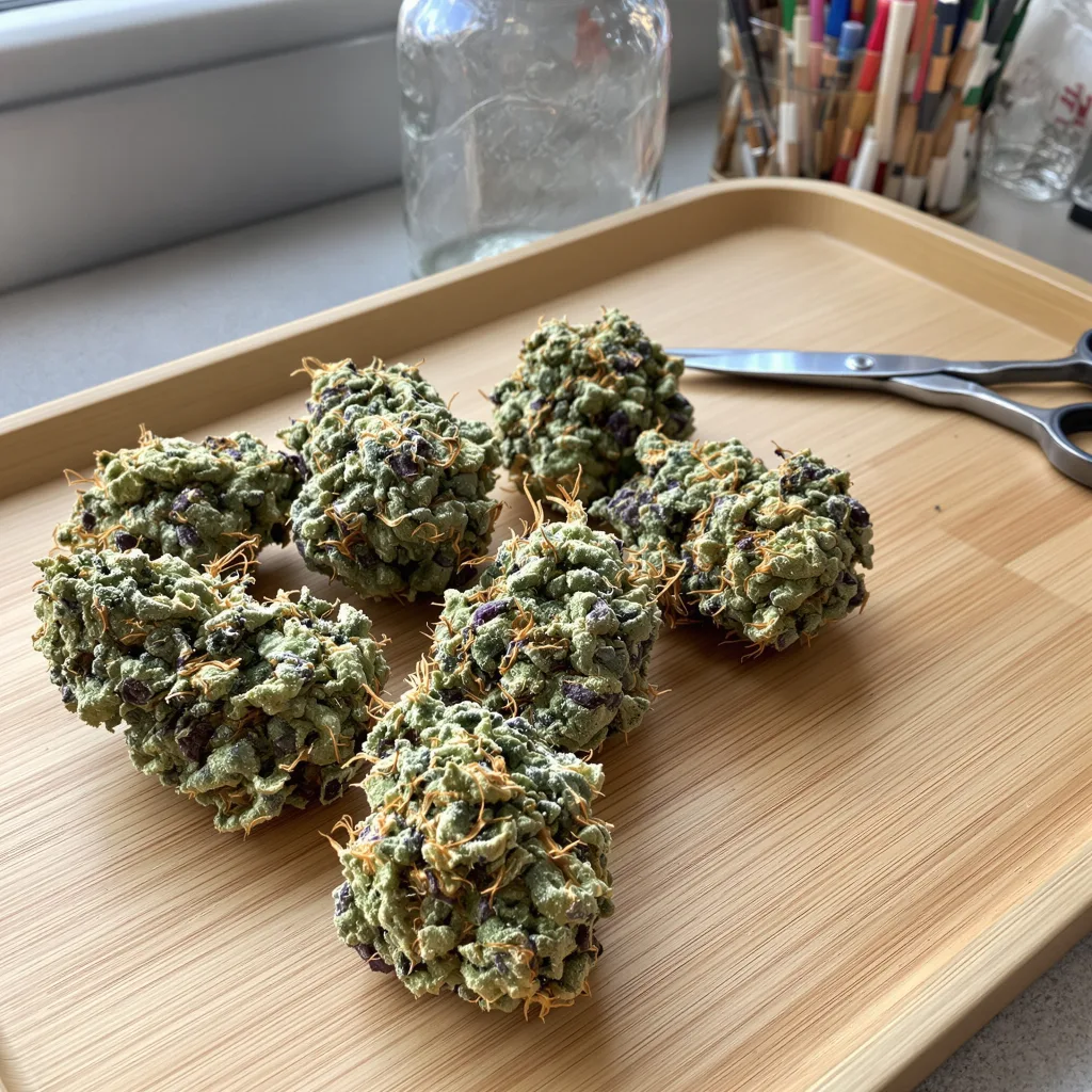 Gelato 33 60% indica / 40% sativa — flor con tricomas visibles