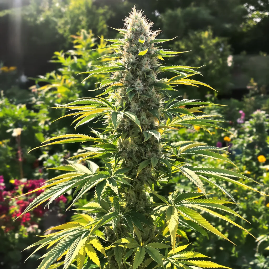 Gelato 44 36% indica / 64% sativa — flor con tricomas visibles