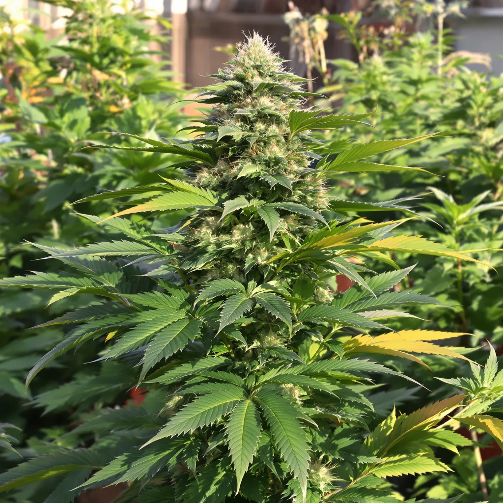 Ghost OG 75% indica / 50% sativa — flor con tricomas visibles