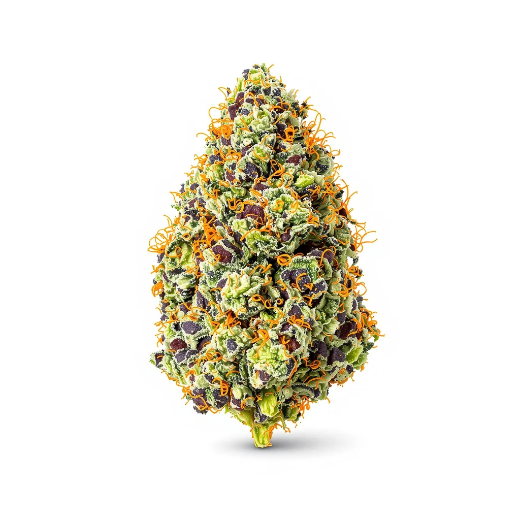 Ghost OG 75% indica / 50% sativa — flor con tricomas visibles