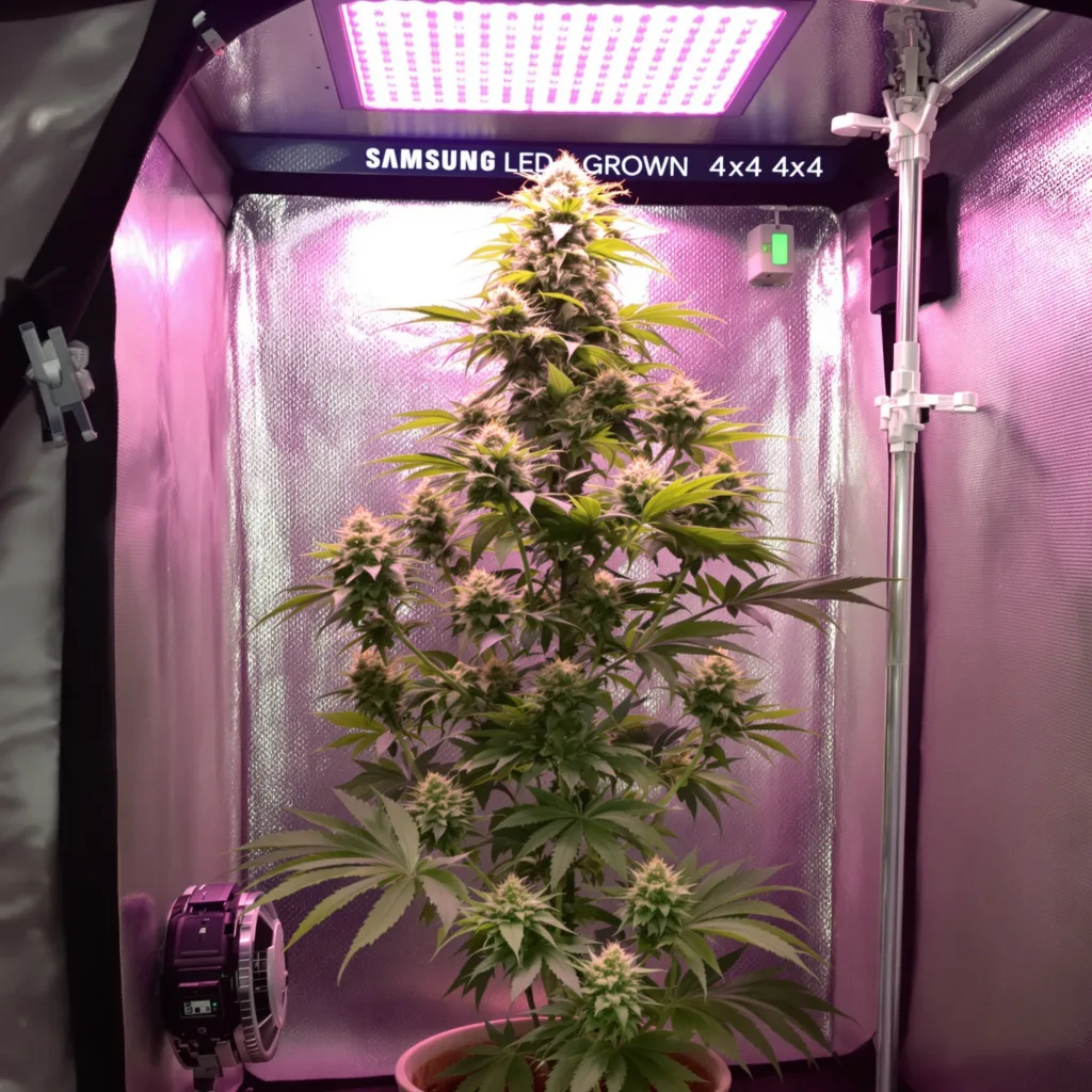 Planta de cannabis Ghost Train Haze en fase de floración — 60-100 cm autofloración