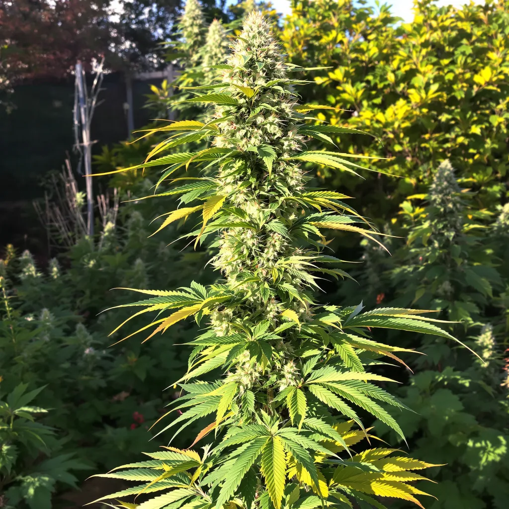 Ghost Train Haze 20% indica / 80% sativa — flor con tricomas visibles