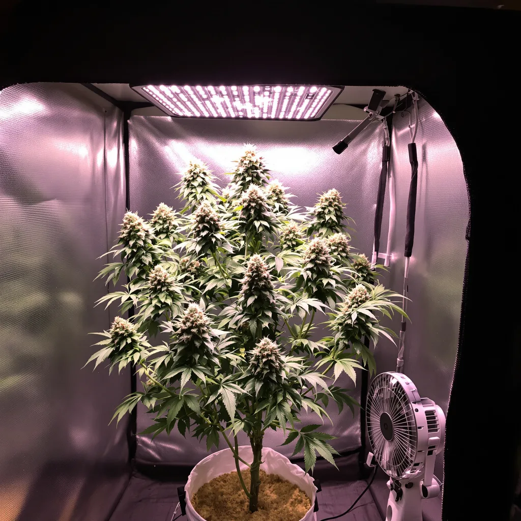 Planta de cannabis Glass Slipper en fase de floración — 60-100 cm autofloración