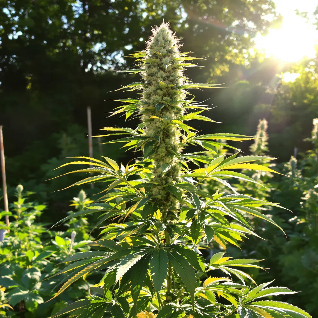 Glass Slipper 50% indica / 65% sativa — flor con tricomas visibles