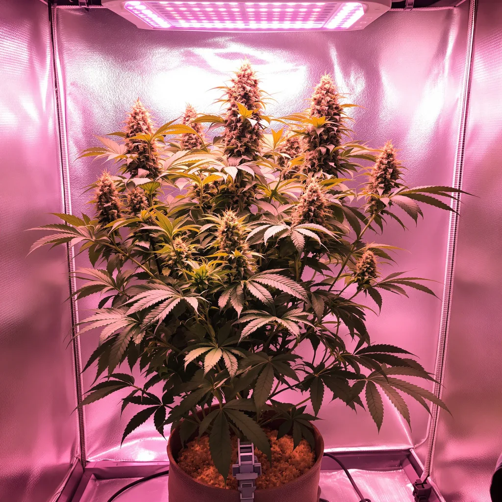 Planta de cannabis GMO Cookies en fase de floración — 90-130 cm feminizada