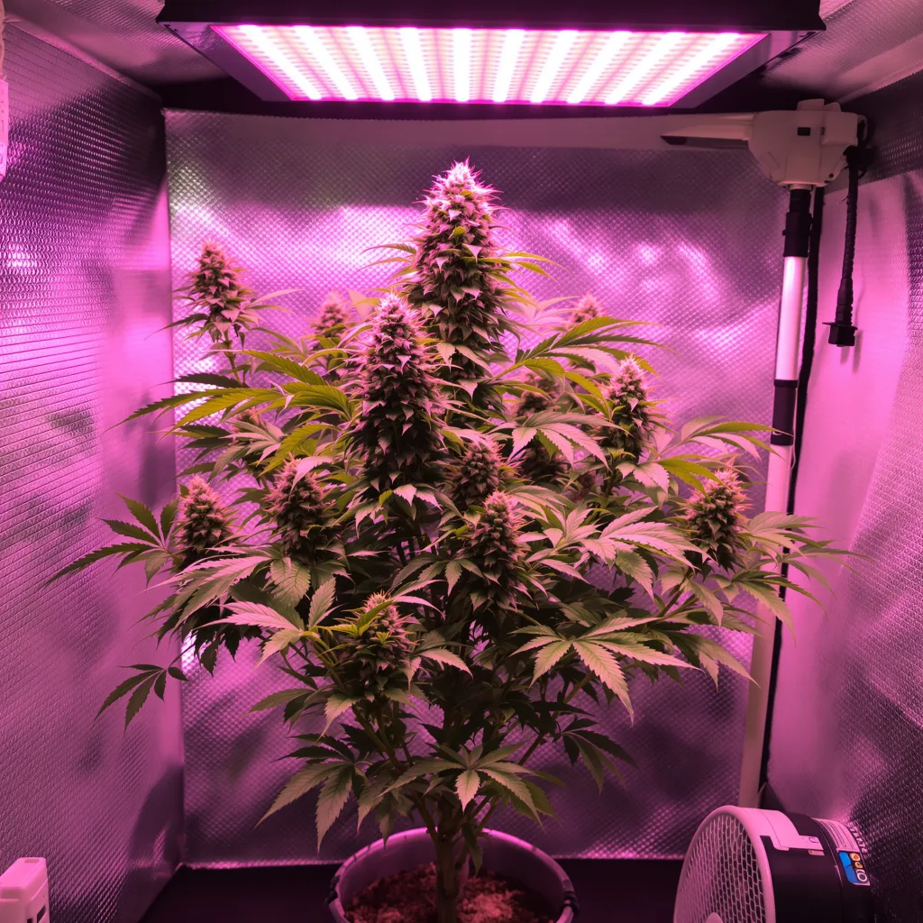 Planta de cannabis Goatlato en fase de floración — 60-100 cm autofloración
