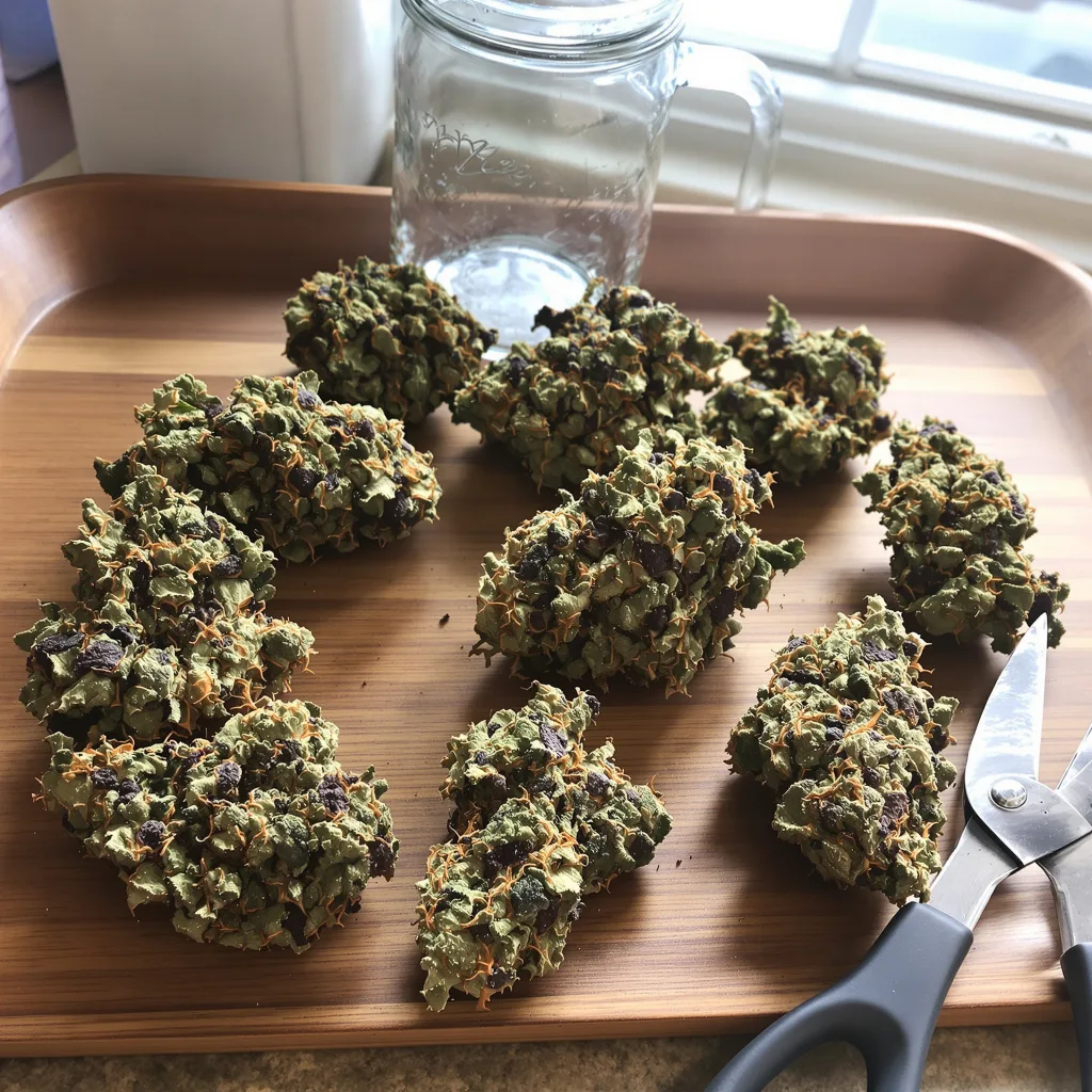 Gobbilygoo 68% indica / 32% sativa — flor con tricomas visibles