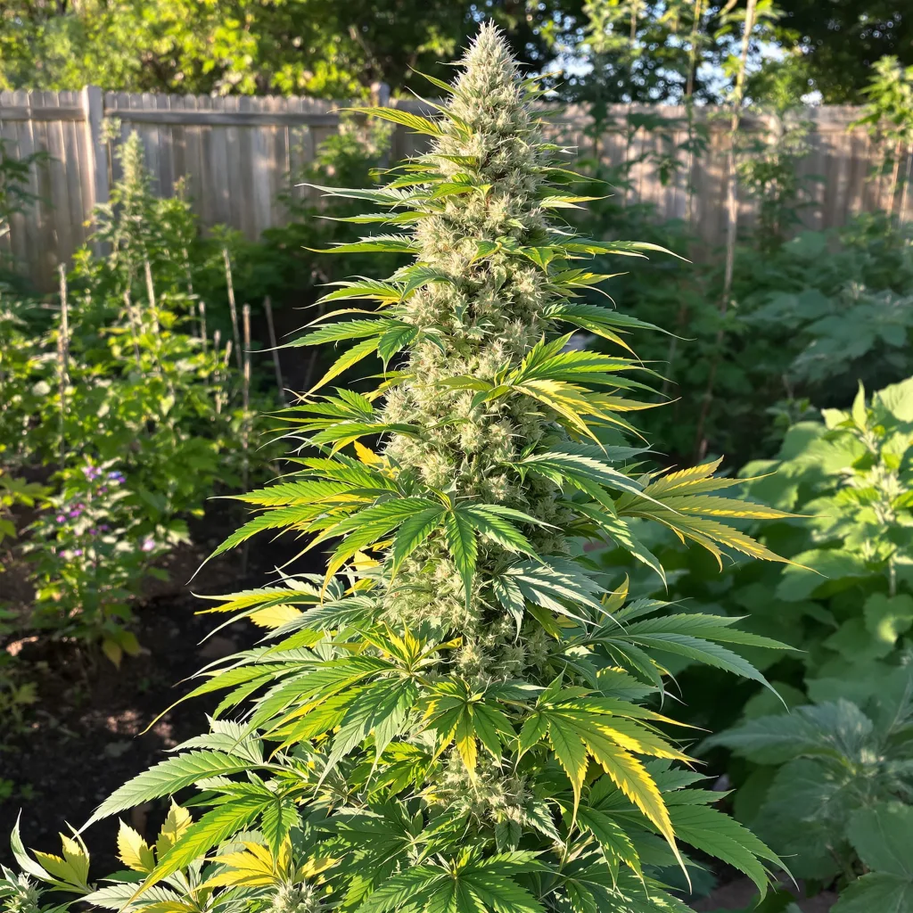 Gobbstopper 35% indica / 65% sativa — flor con tricomas visibles