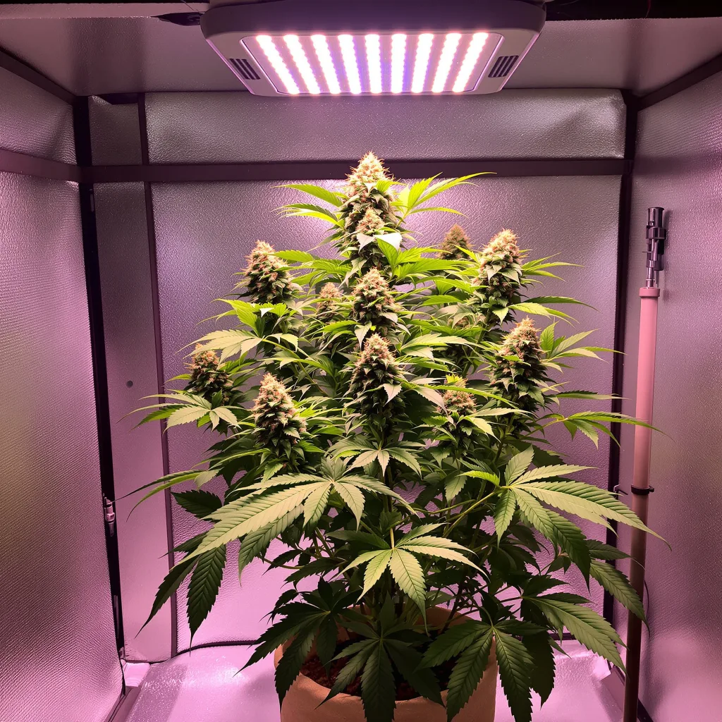 Planta de cannabis God's Gift en fase de floración — 90-130 cm feminizada