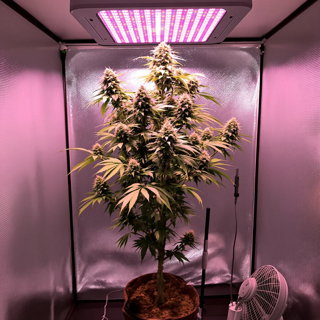 Planta de cannabis Godfather OG en fase de floración — 60-100 cm autofloración