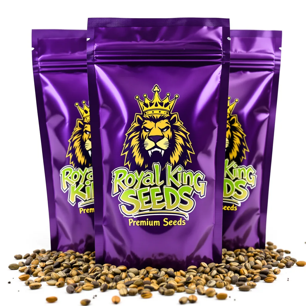 Godfather Purple Kush 53% indica / 47% sativa — flor con tricomas visibles