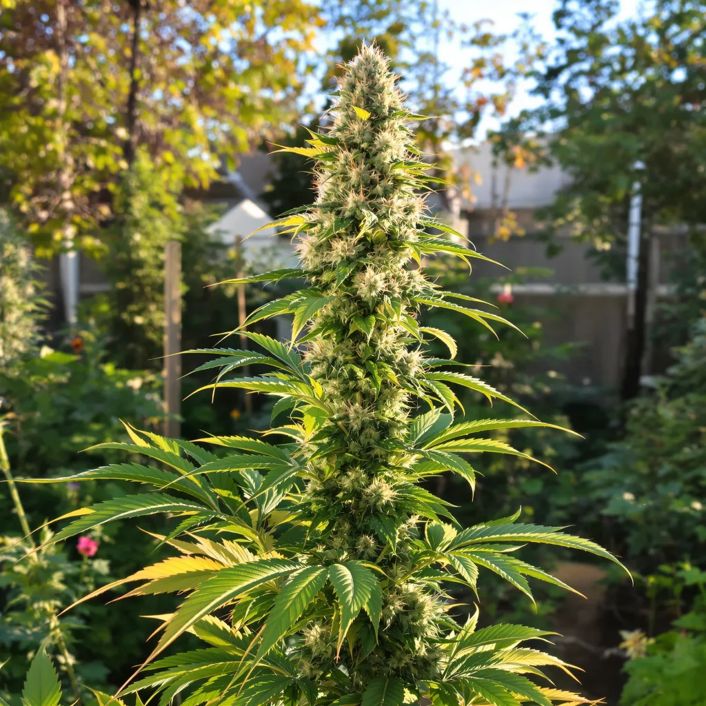 Godzilla Cookies 49% indica / 51% sativa — flor con tricomas visibles