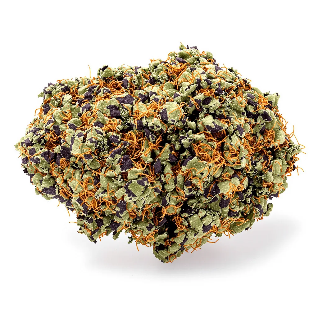 Godzilla 70% indica / 30% sativa — flor con tricomas visibles