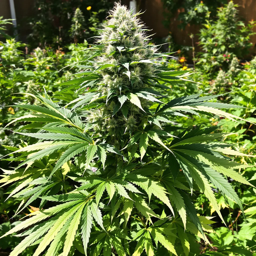 Gold Leaf 88% indica / 12% sativa — flor con tricomas visibles