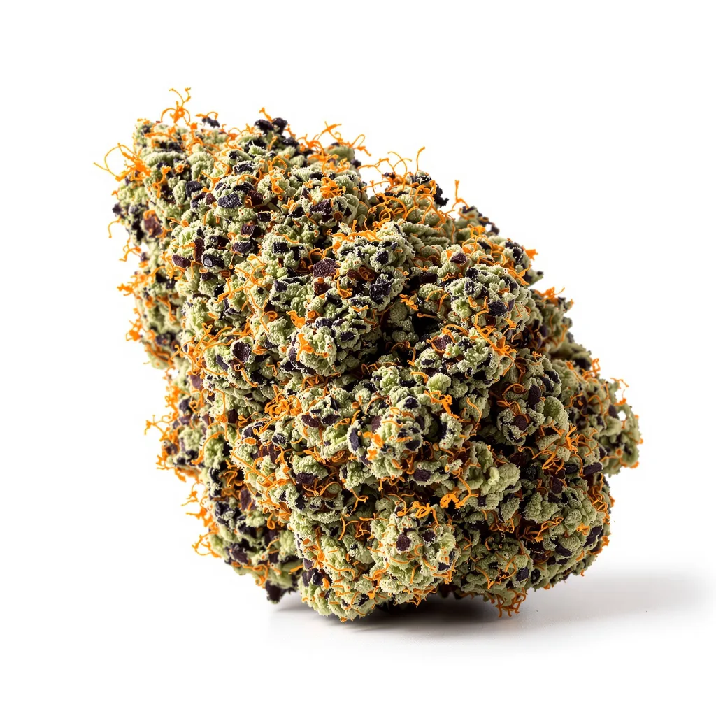 Gold Leaf 88% indica / 12% sativa — flor con tricomas visibles