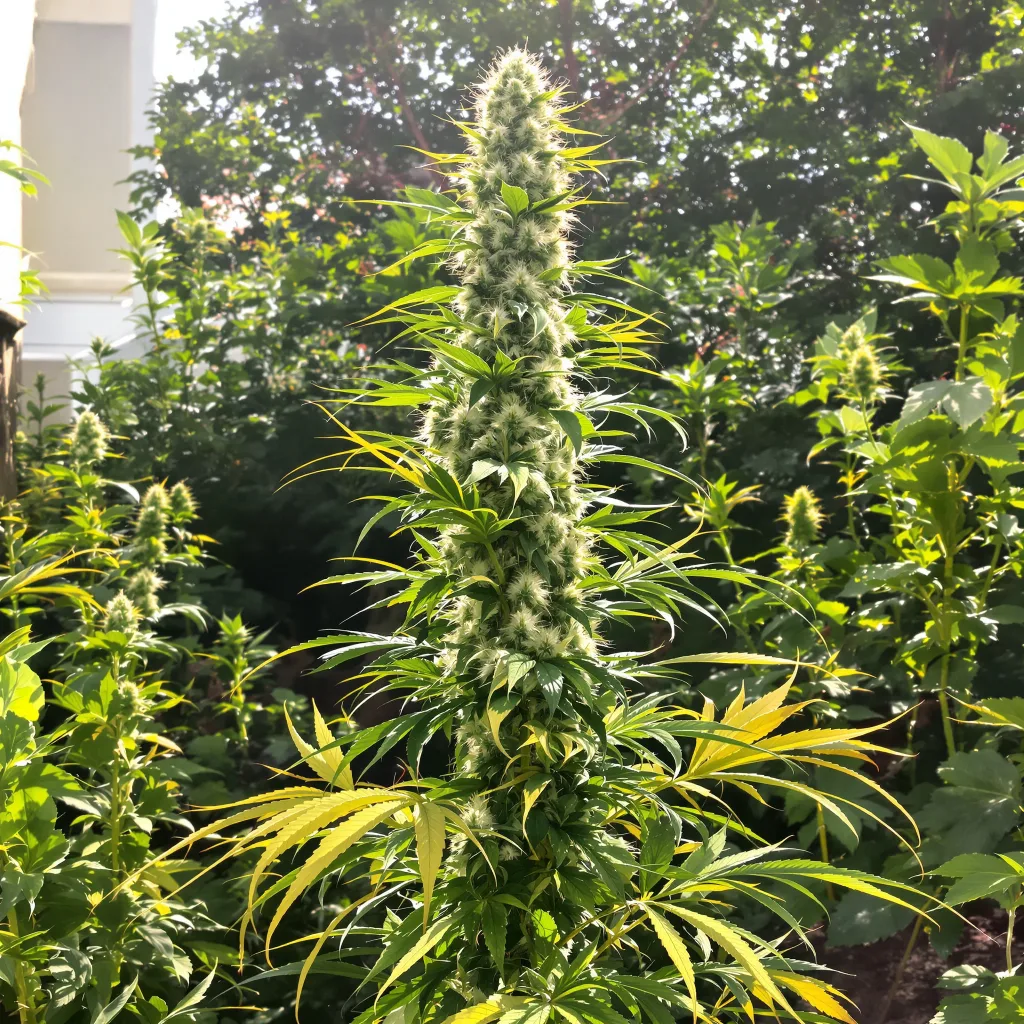 Golden Gate Haze 6% indica / 94% sativa — flor con tricomas visibles