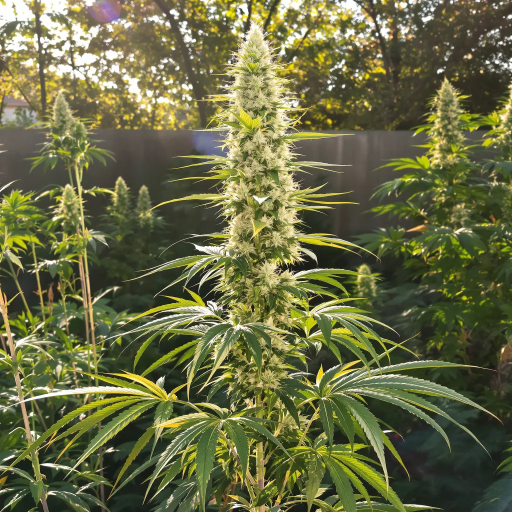 Golden Goat 6% indica / 94% sativa — flor con tricomas visibles