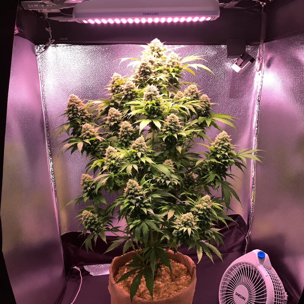 Planta de cannabis Golden Nugget en fase de floración — 120-180 cm feminizada