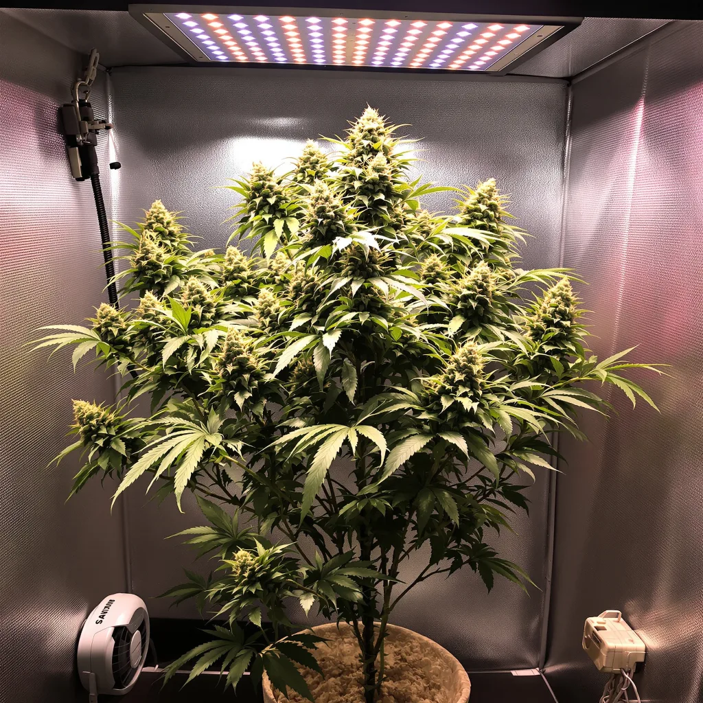Planta de cannabis Golden Pineapple en fase de floración — 120-180 cm feminizada