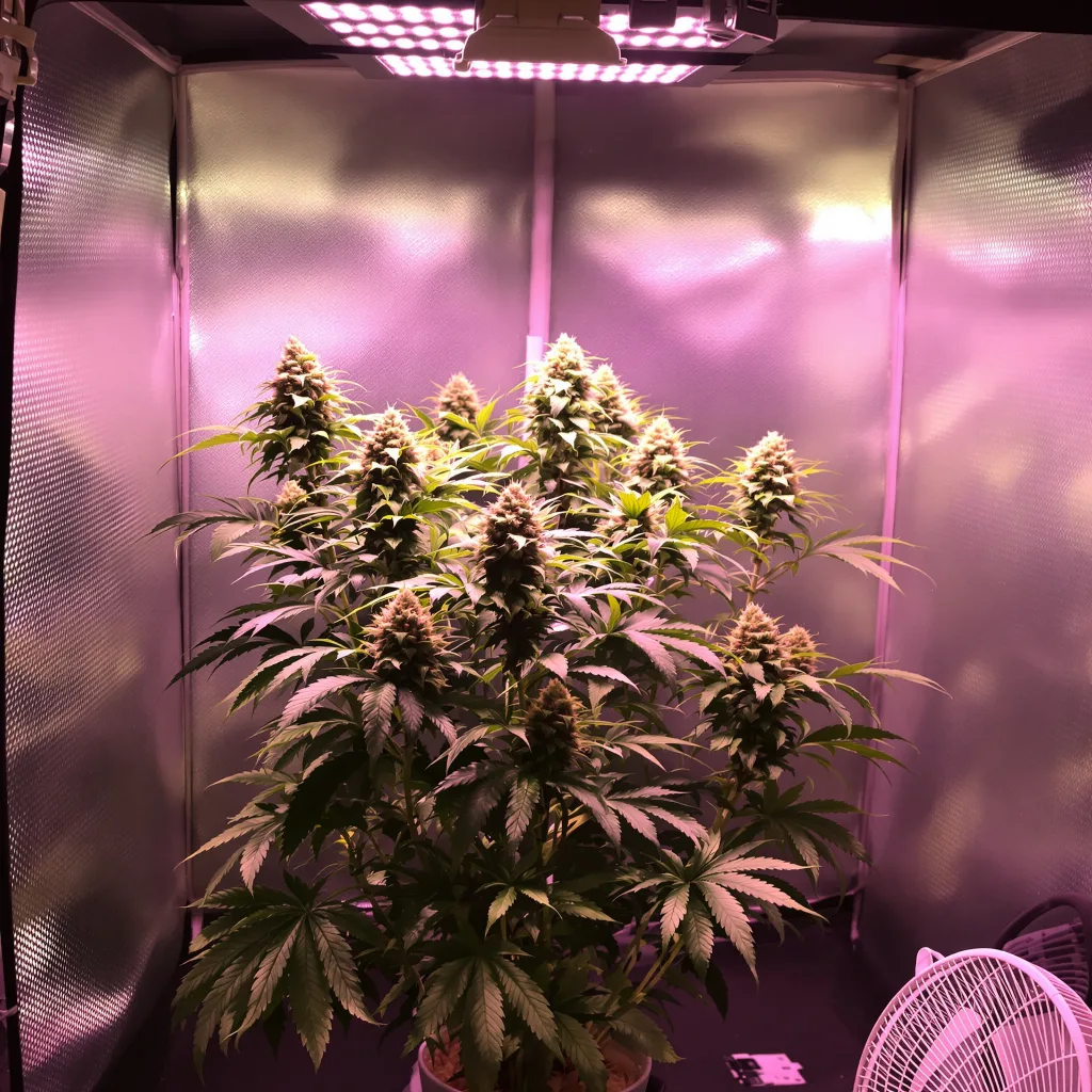 Planta de cannabis Gorilla Cookies en fase de floración — 60-100 cm autofloración