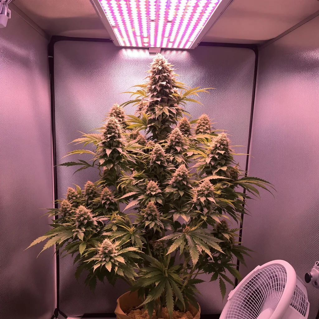 Planta de cannabis Gorilla Glue #4 en fase de floración — 60-100 cm autofloración