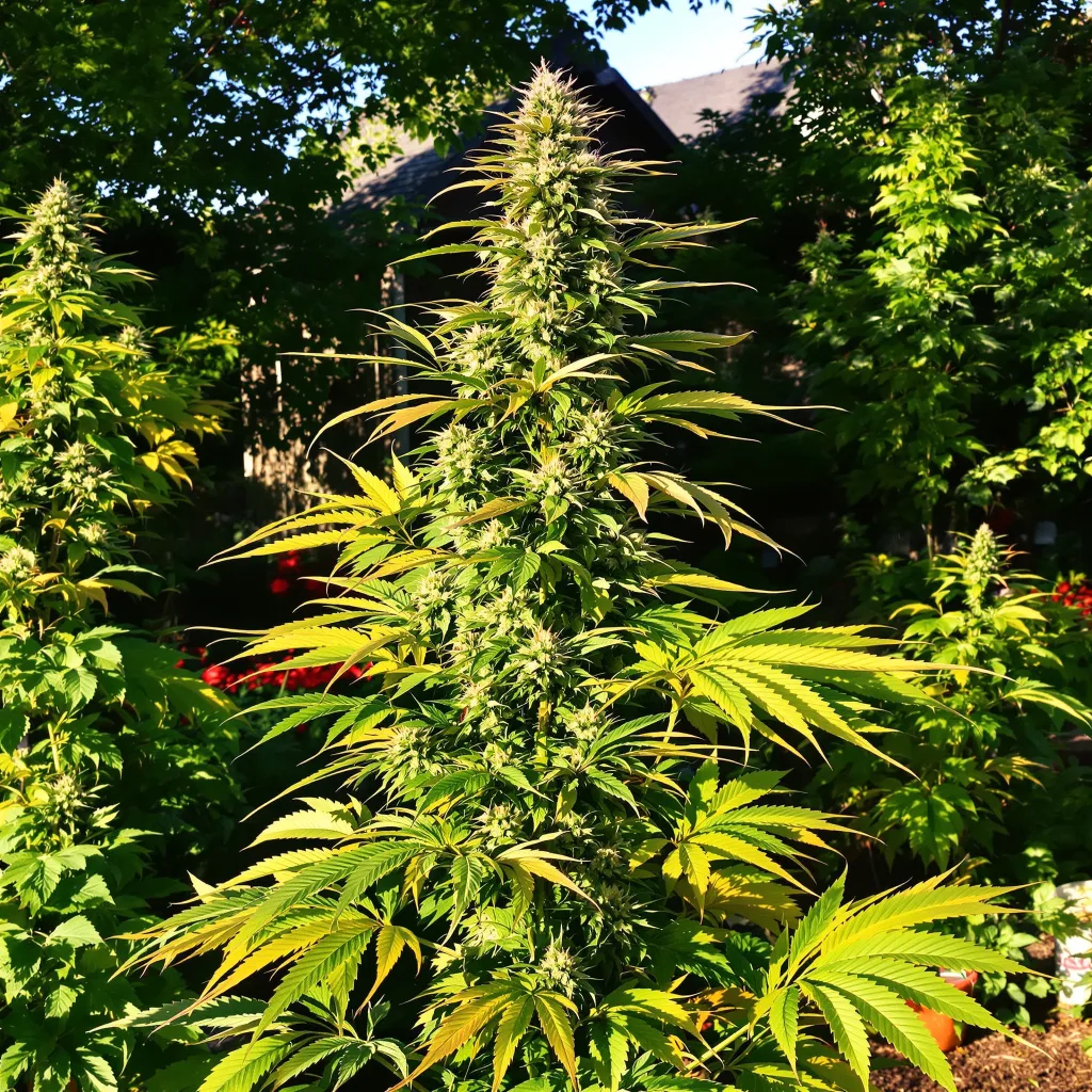 Gorilla Nut 49% indica / 51% sativa — flor con tricomas visibles