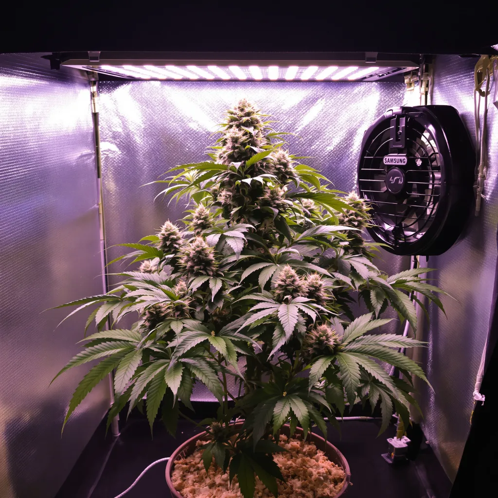 Planta de cannabis Granddaddy Purple en fase de floración — 90-130 cm feminizada