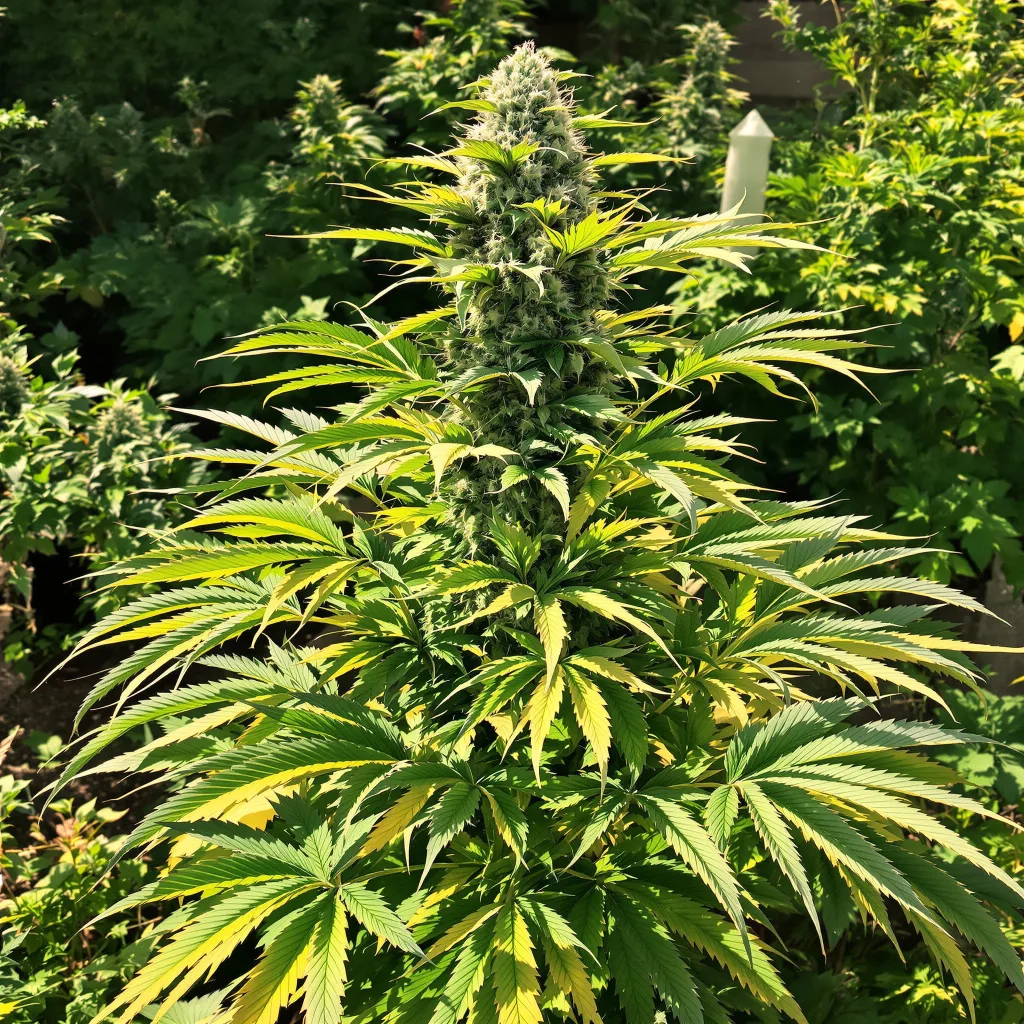 Grandpa Larry OG 76% indica / 24% sativa — flor con tricomas visibles