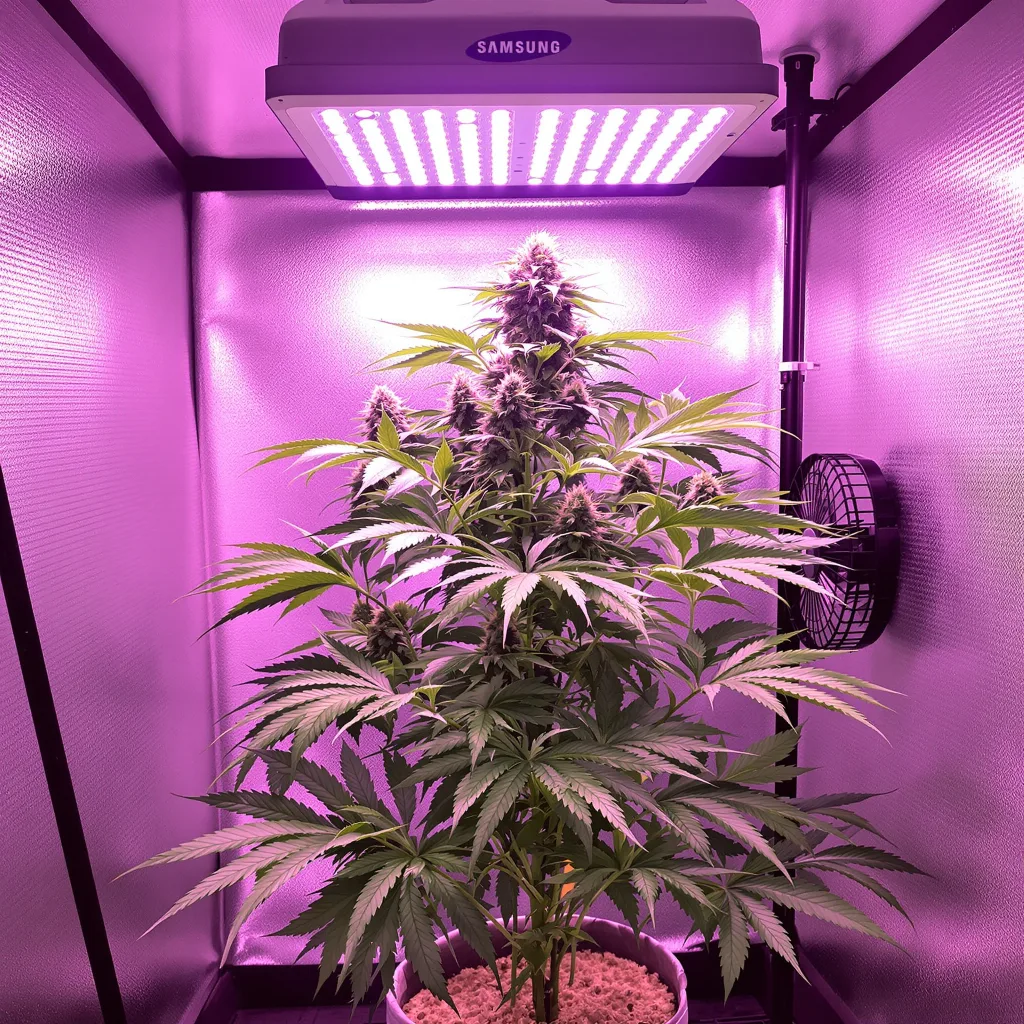 Planta de cannabis Grape Drink en fase de floración — 90-130 cm feminizada