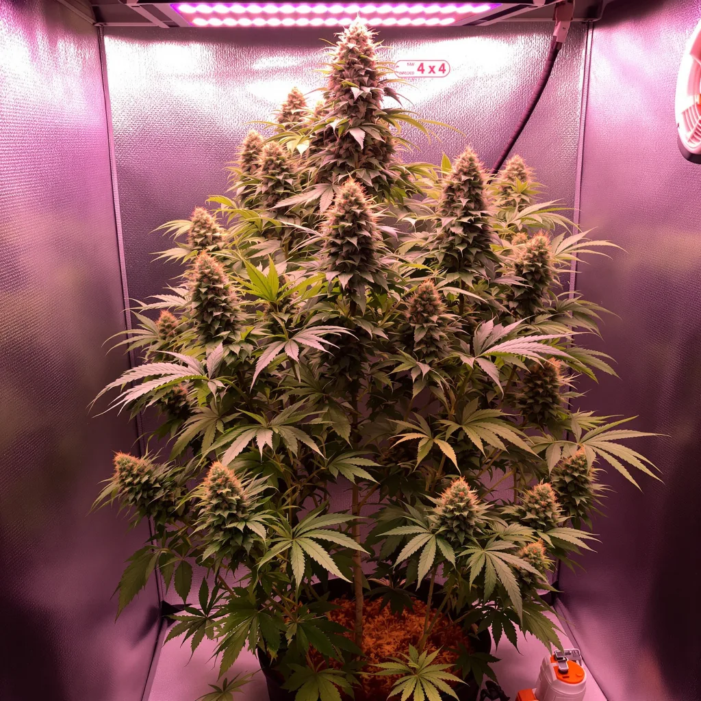 Planta de cannabis Grape Gas en fase de floración — 120-180 cm feminizada