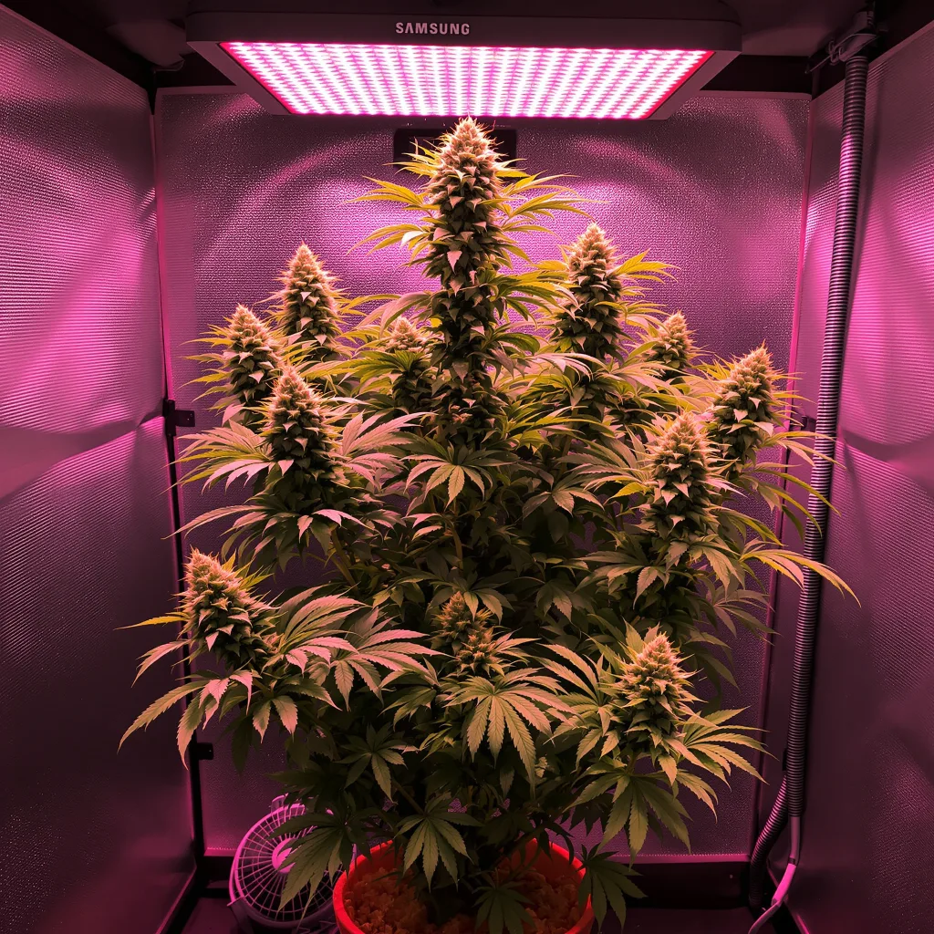 Planta de cannabis Grape Gelato en fase de floración — 120-180 cm feminizada