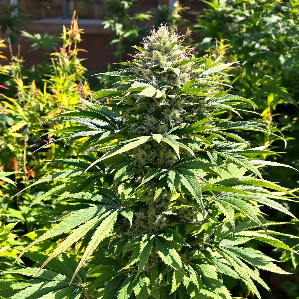 Grape Inferno 79% indica / 21% sativa — flor con tricomas visibles