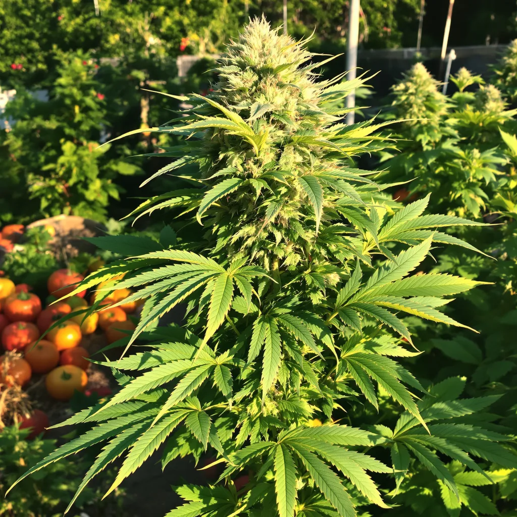Grape Inferno 79% indica / 21% sativa — flor con tricomas visibles