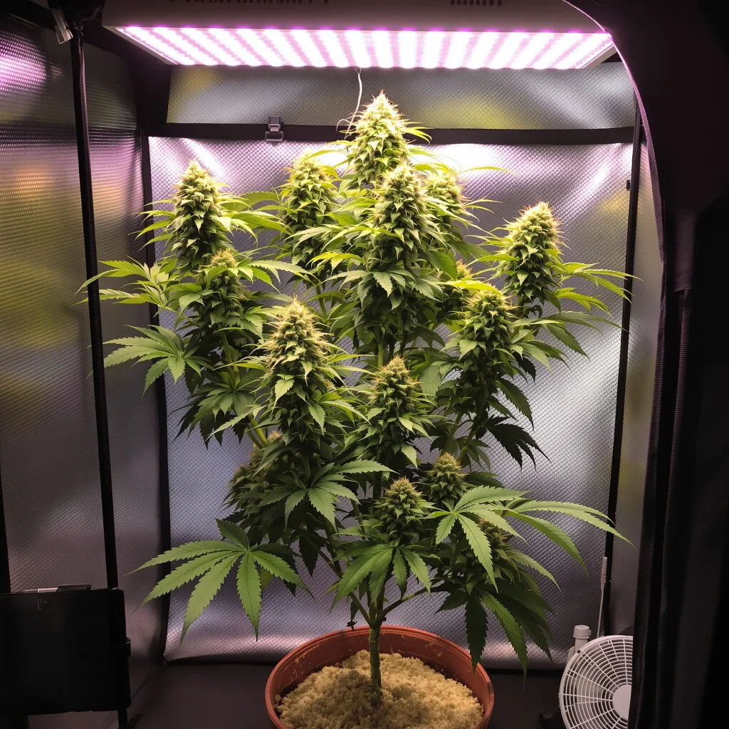 Planta de cannabis Grape Kush en fase de floración — 120-180 cm feminizada