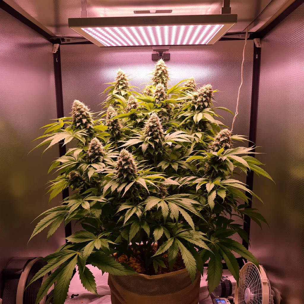 Planta de cannabis Grape OX en fase de floración — 90-130 cm feminizada