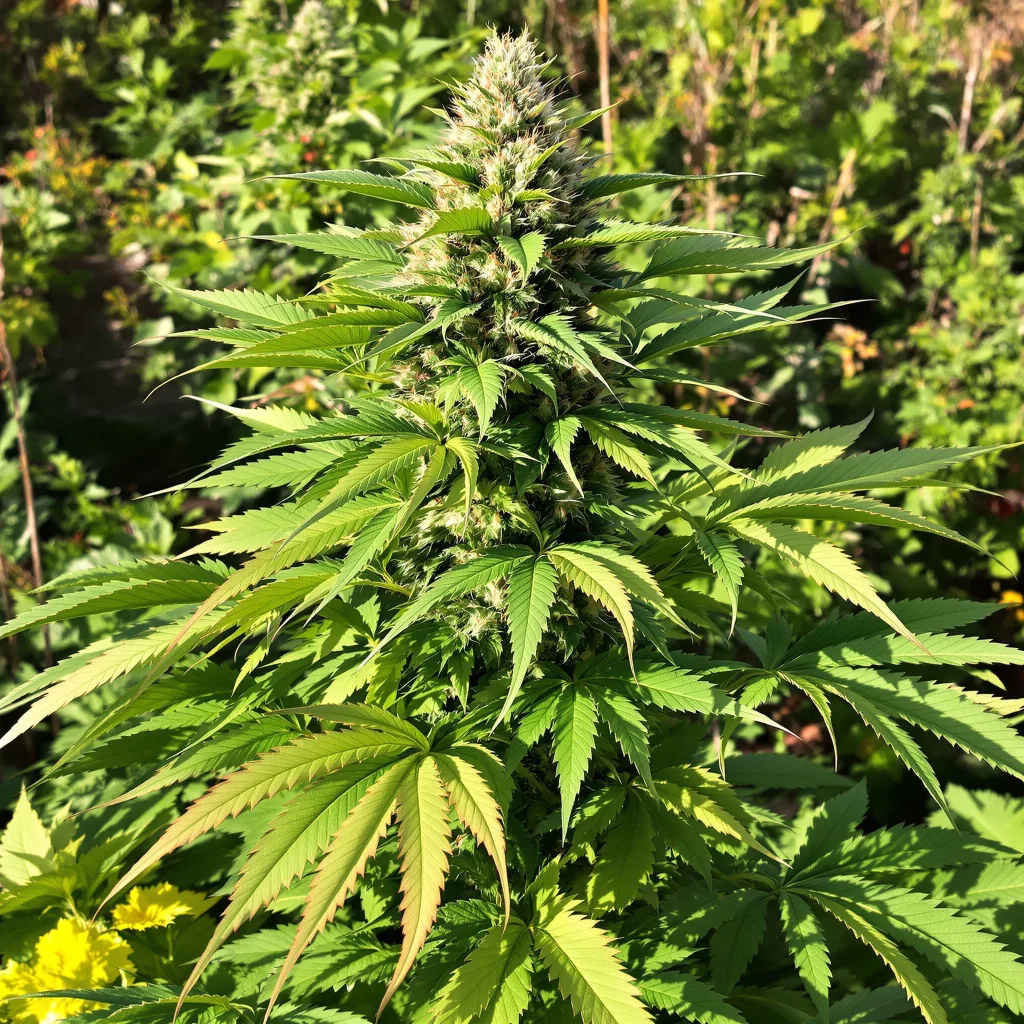 Grape OX 71% indica / 29% sativa — flor con tricomas visibles