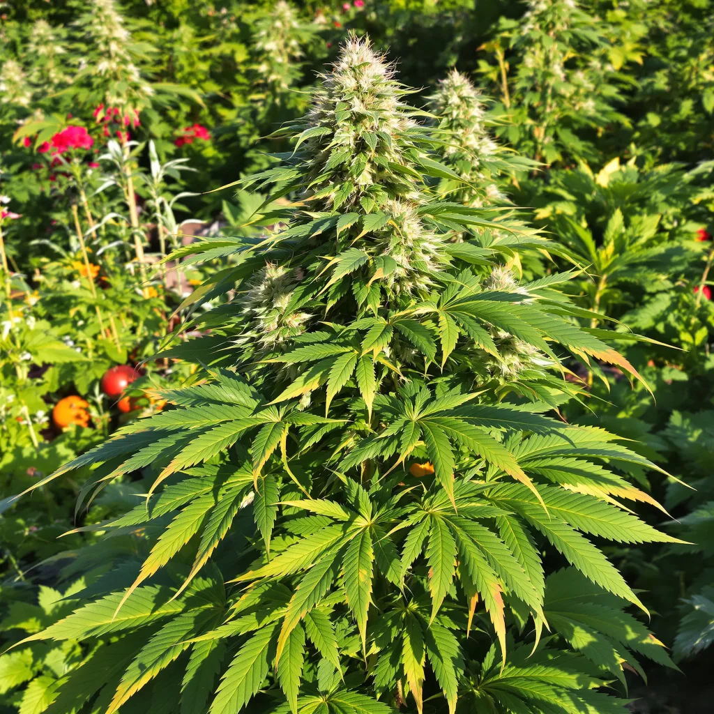 Grape Skunk 88% indica / 12% sativa — flor con tricomas visibles