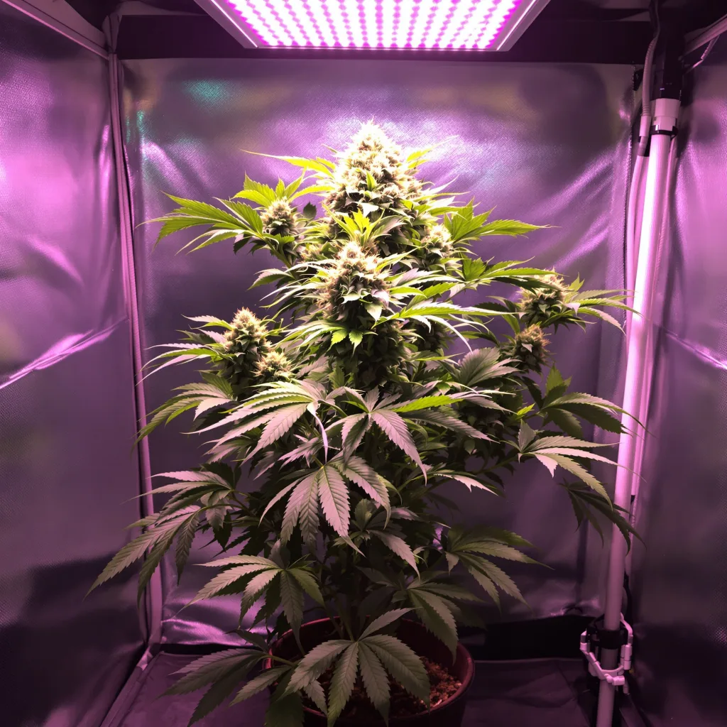 Planta de cannabis Grape Soda en fase de floración — 90-130 cm feminizada