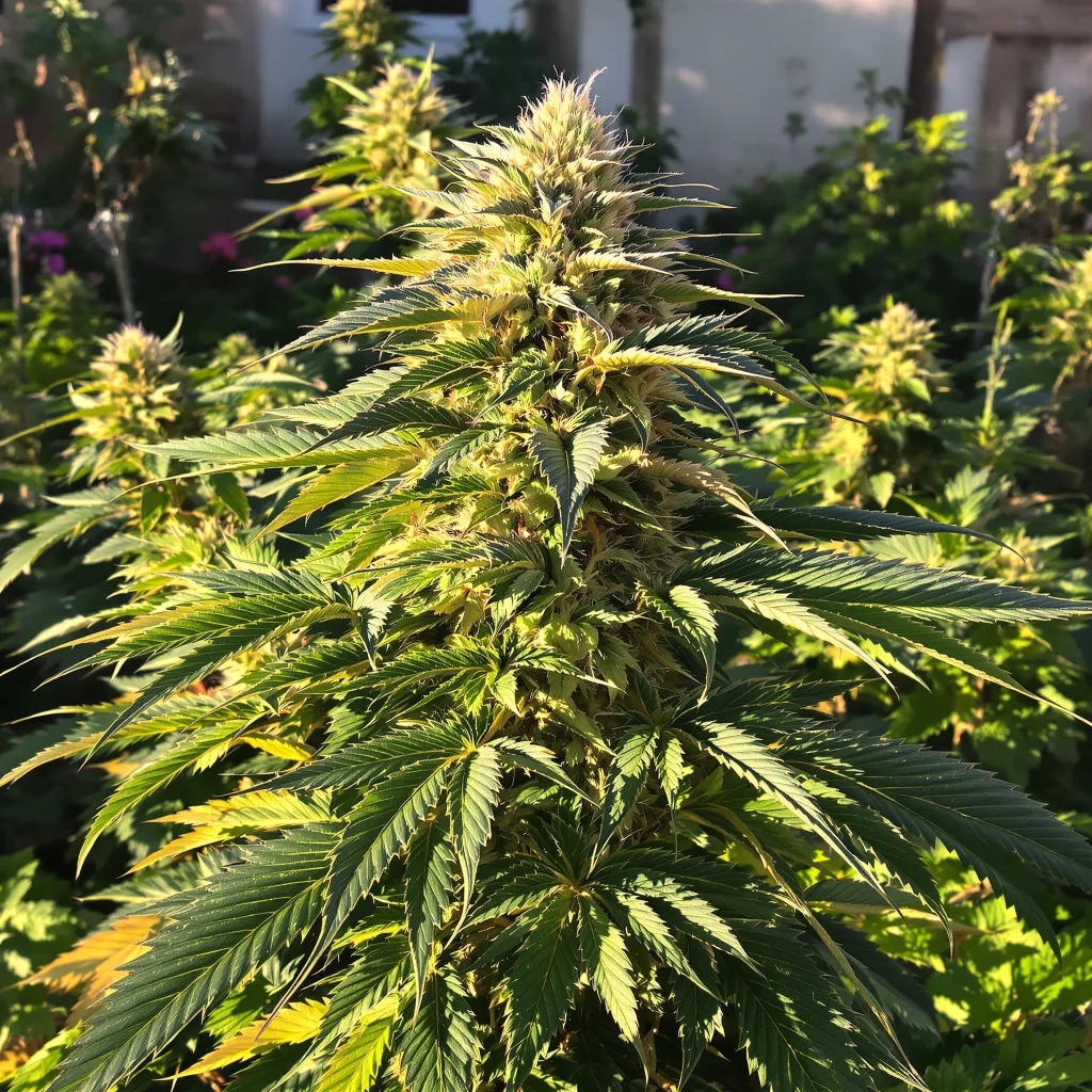Grape Valley Kush 81% indica / 19% sativa — flor con tricomas visibles
