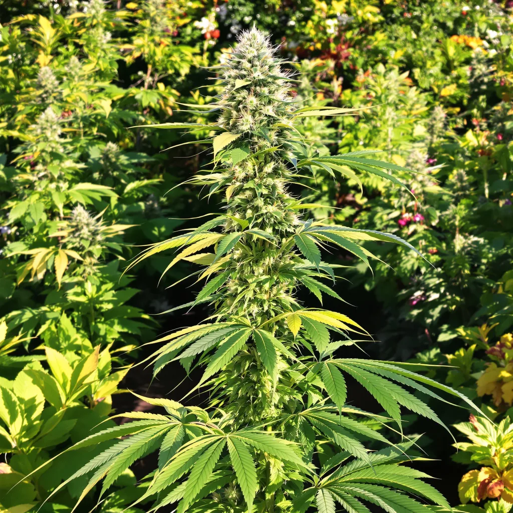 Grapefruit 30% indica / 70% sativa — flor con tricomas visibles