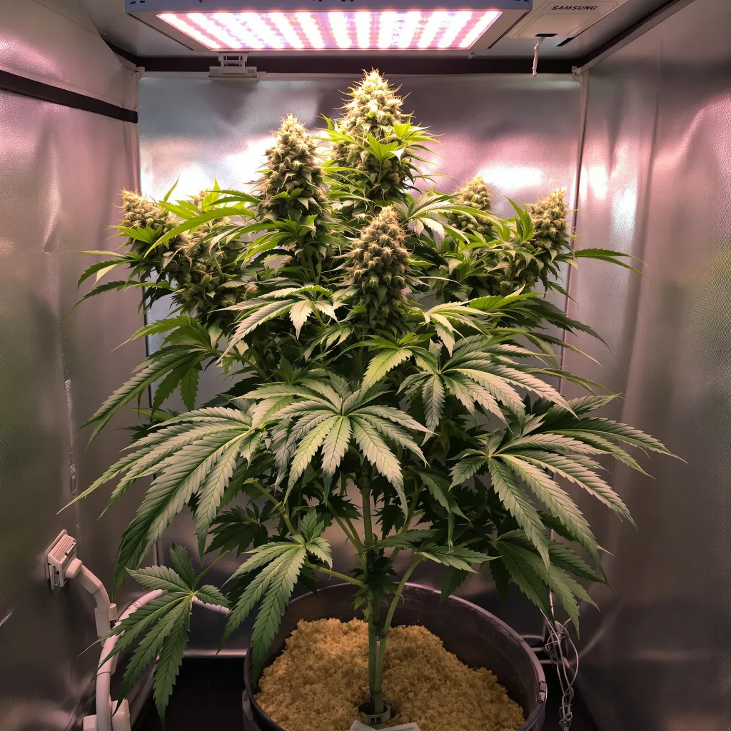 Planta de cannabis Gravity en fase de floración — 60-100 cm autofloración