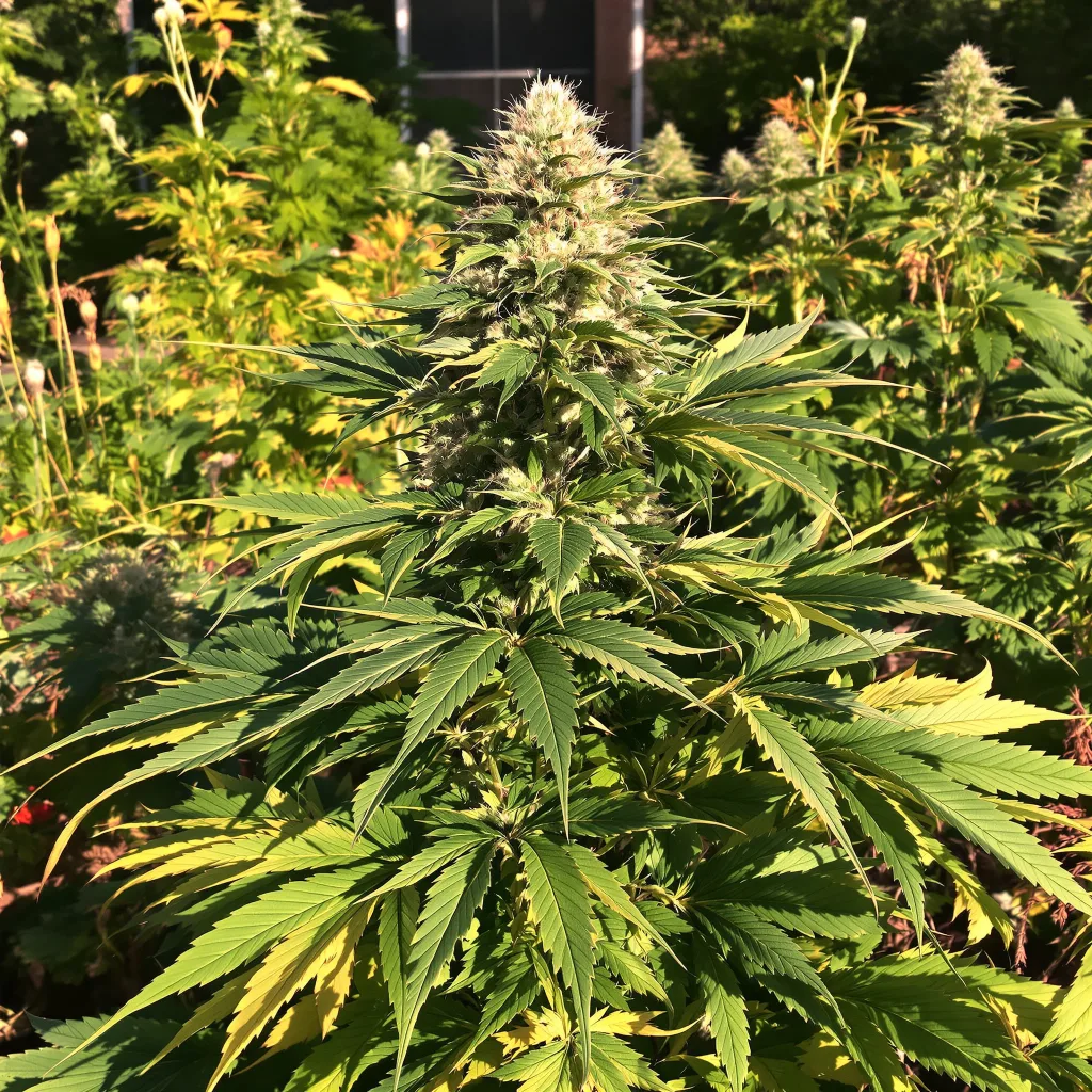 Gravity 75% indica / 25% sativa — flor con tricomas visibles