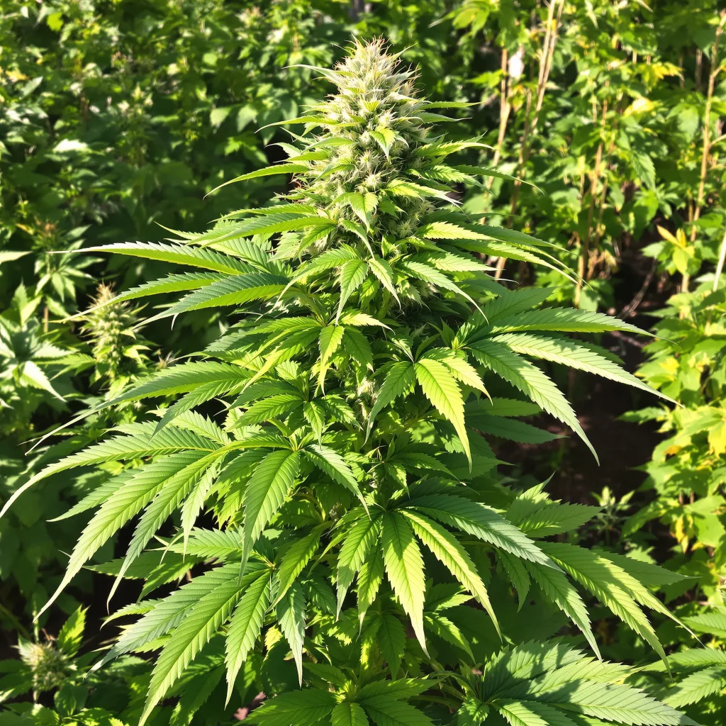 Gravity 75% indica / 25% sativa — flor con tricomas visibles