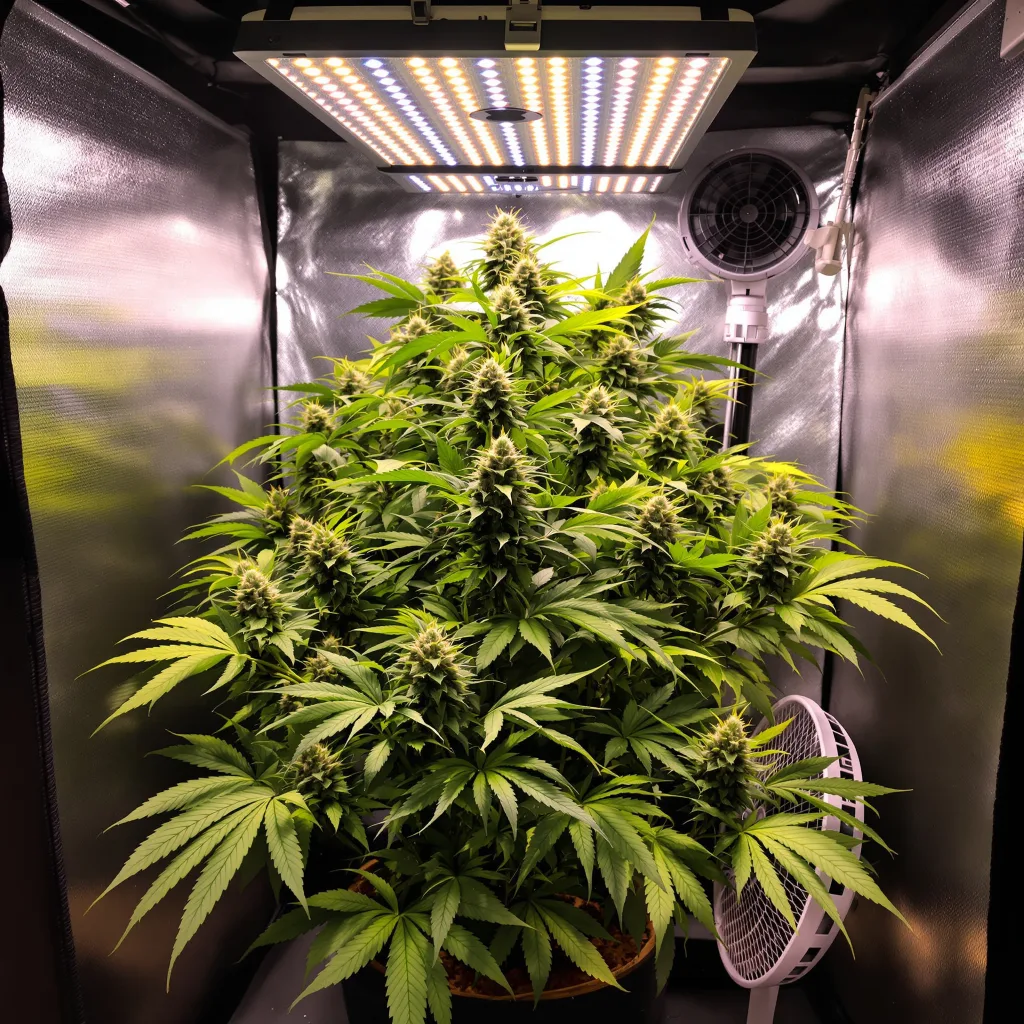 Planta de cannabis Great White Shark en fase de floración — 90-130 cm feminizada